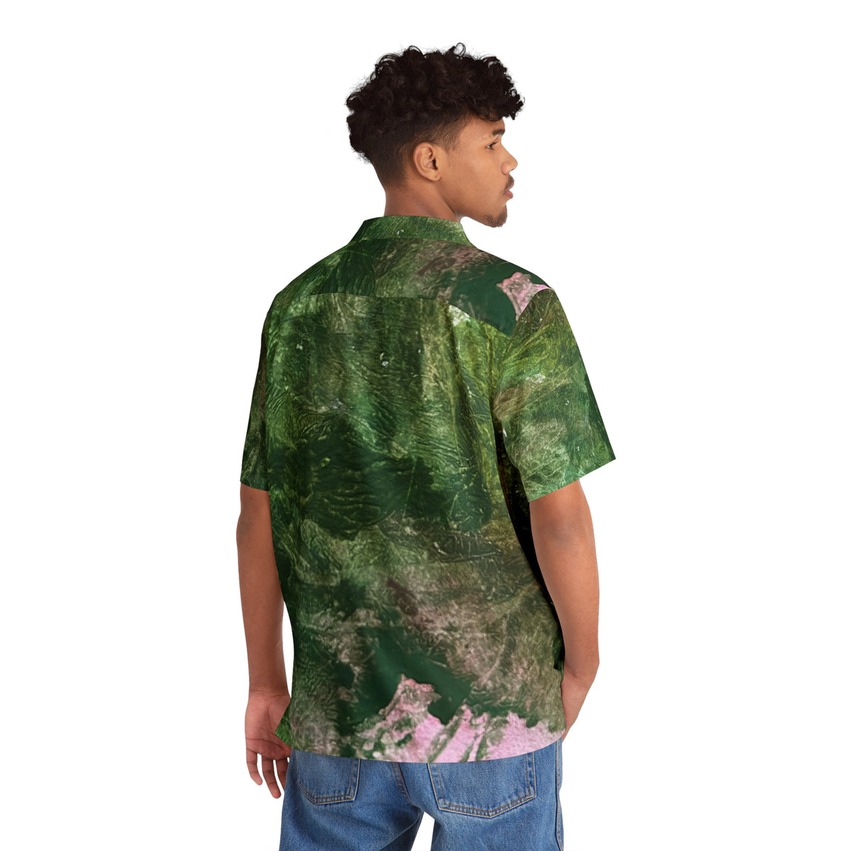 Jungle Green Hawaiian Shirt - All-Over Print Palm Leaf Resort Shirt