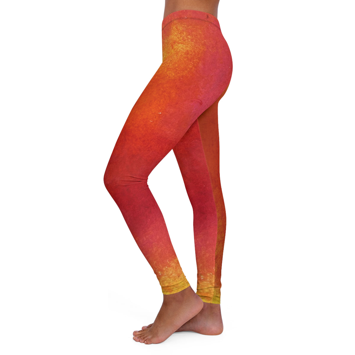 Orange Fire Women's Casual Spandex Leggings