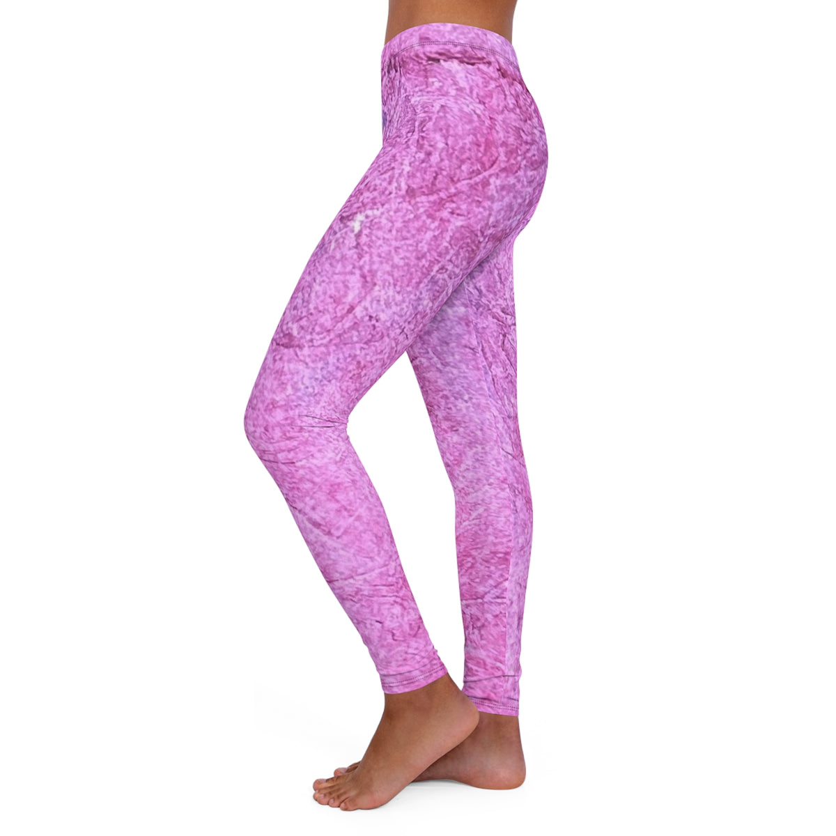 Rose Ripple Art Leggings, Artist Designed Women's Leggings, Abstract Pink Print, Wearable Art