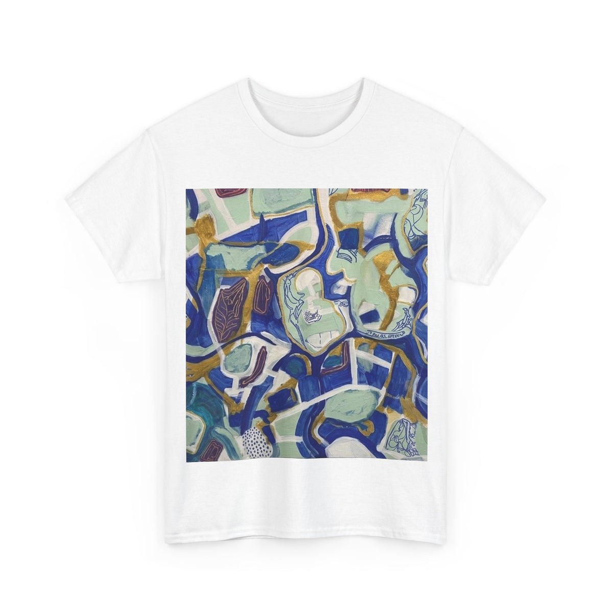 Blue Fragment Abstract  T-Shirt