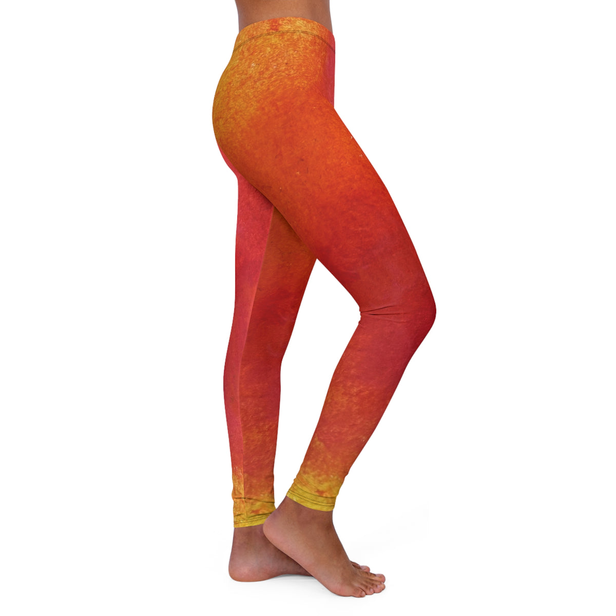 Orange Fire Women's Casual Spandex Leggings