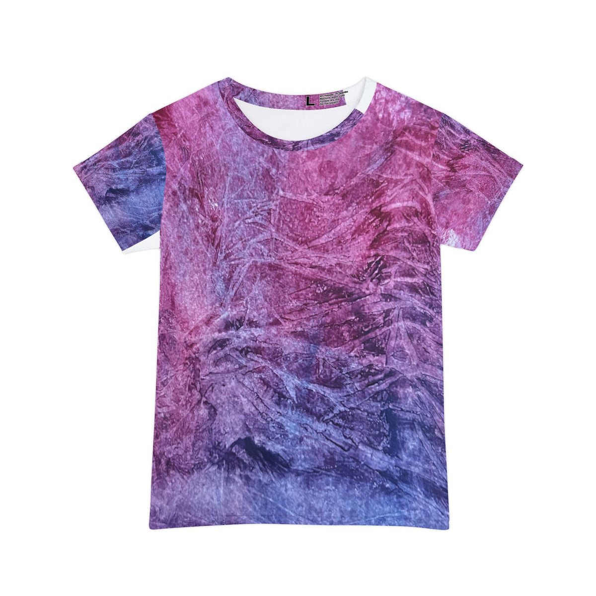 Purple Ripple Women's Tee — Purple Pink Ombre Short Sleeve Shirt