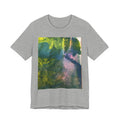 Abstract Green Blue Texture T-Shirt | Painterly Square Print