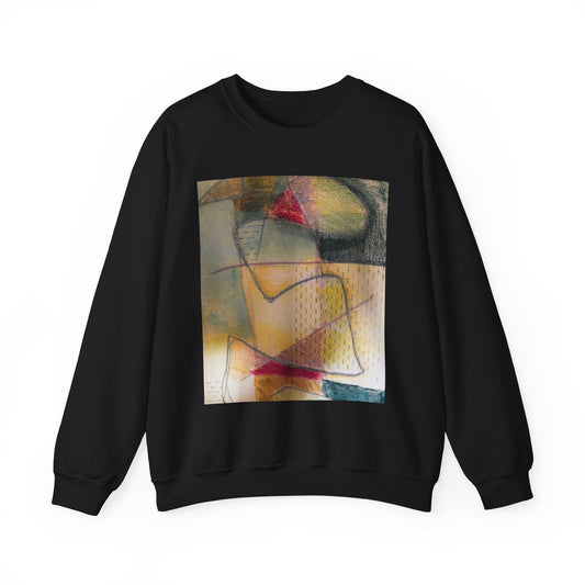 Colour echo Crewneck Sweatshirt — Colorful Modern Painting Design