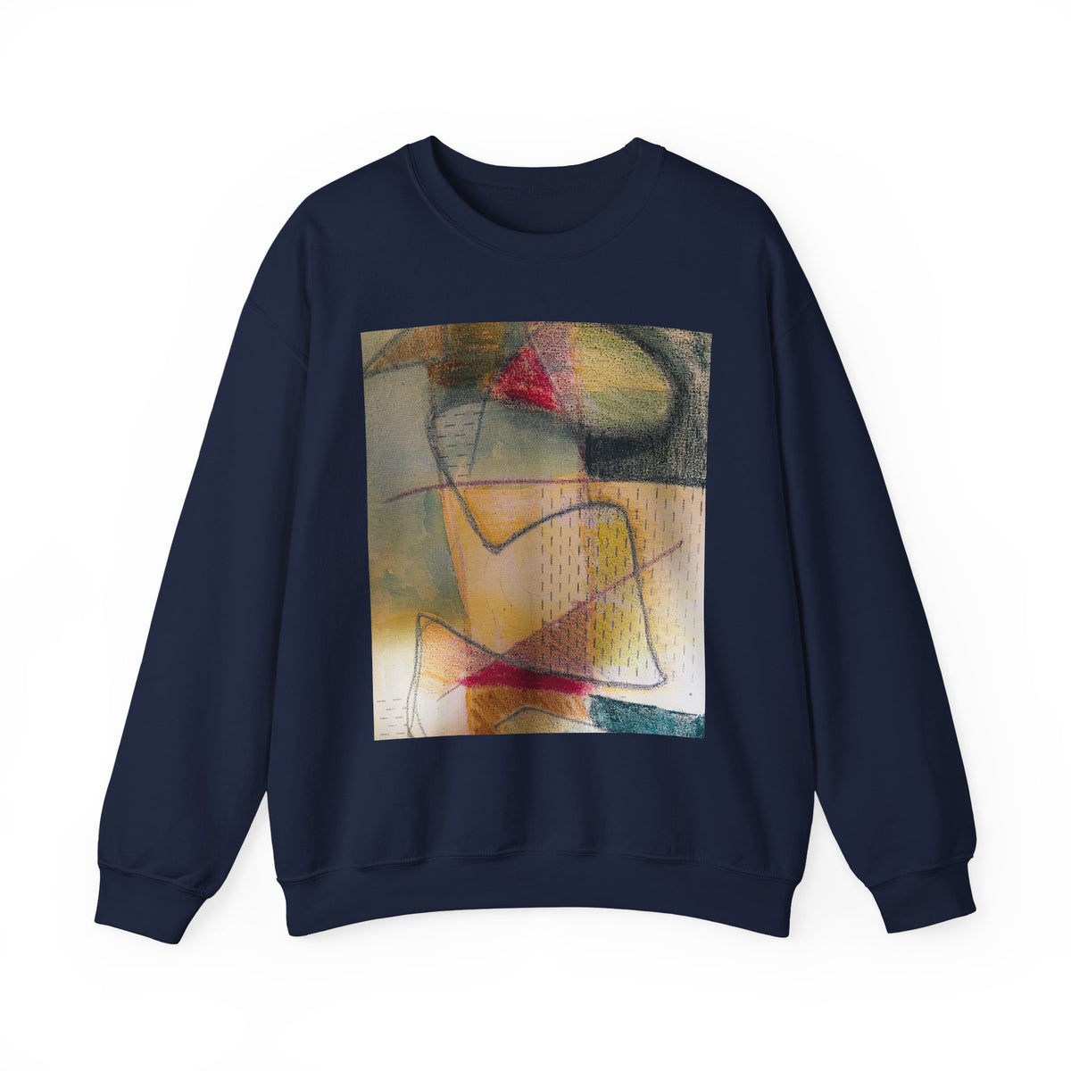 Colour echo Crewneck Sweatshirt — Colorful Modern Painting Design