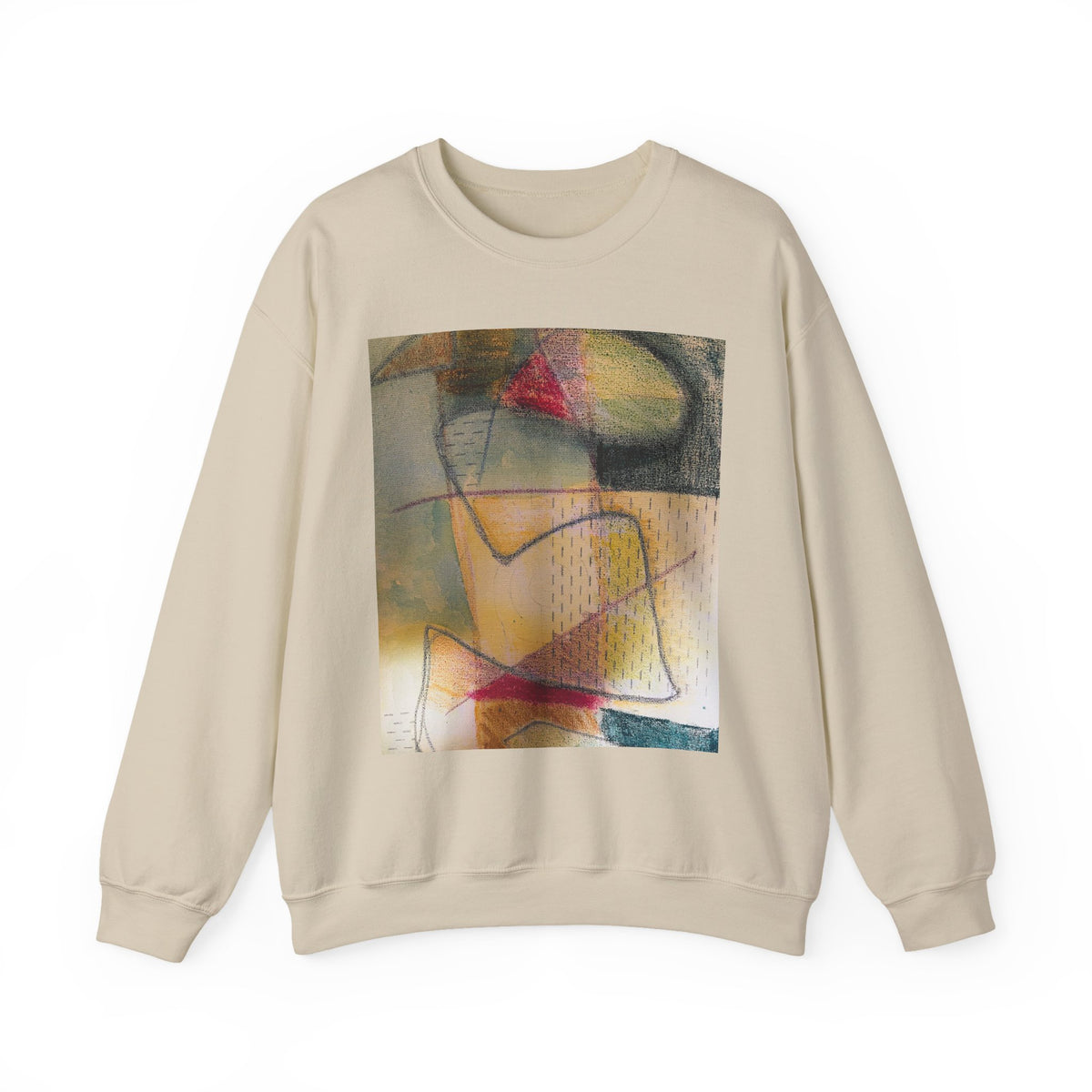 Colour echo Crewneck Sweatshirt — Colorful Modern Painting Design