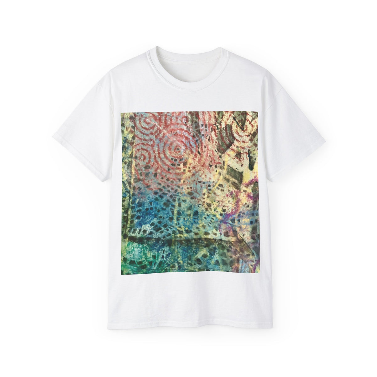 Afterimage Abstract  Tee — Colorful Boho Graphic T-Shirt