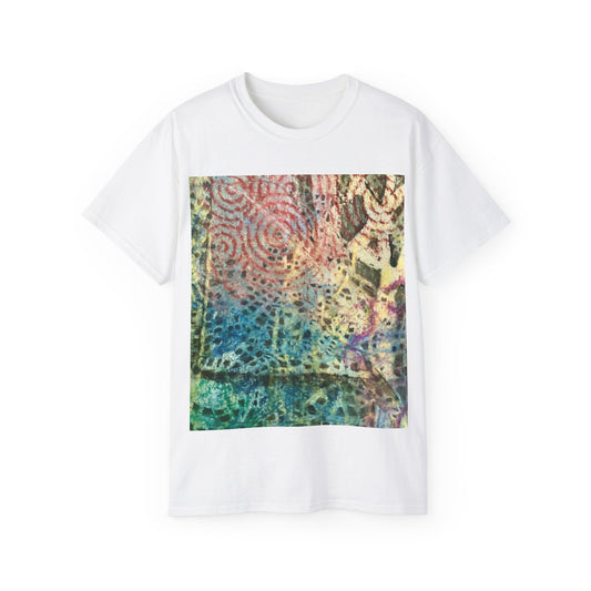 Afterimage Abstract  Tee — Colorful Boho Graphic T-Shirt