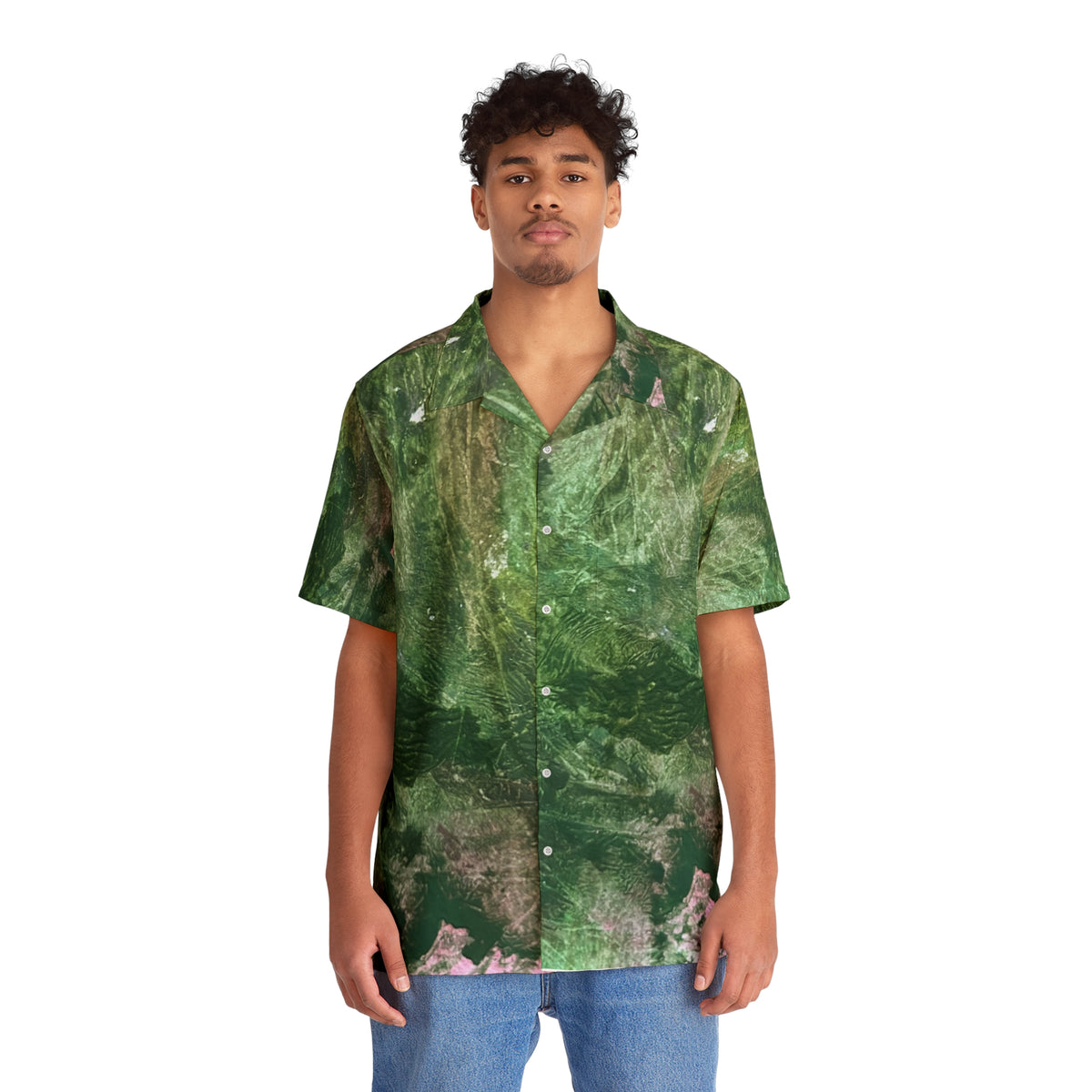 Jungle Green Hawaiian Shirt - All-Over Print Palm Leaf Resort Shirt