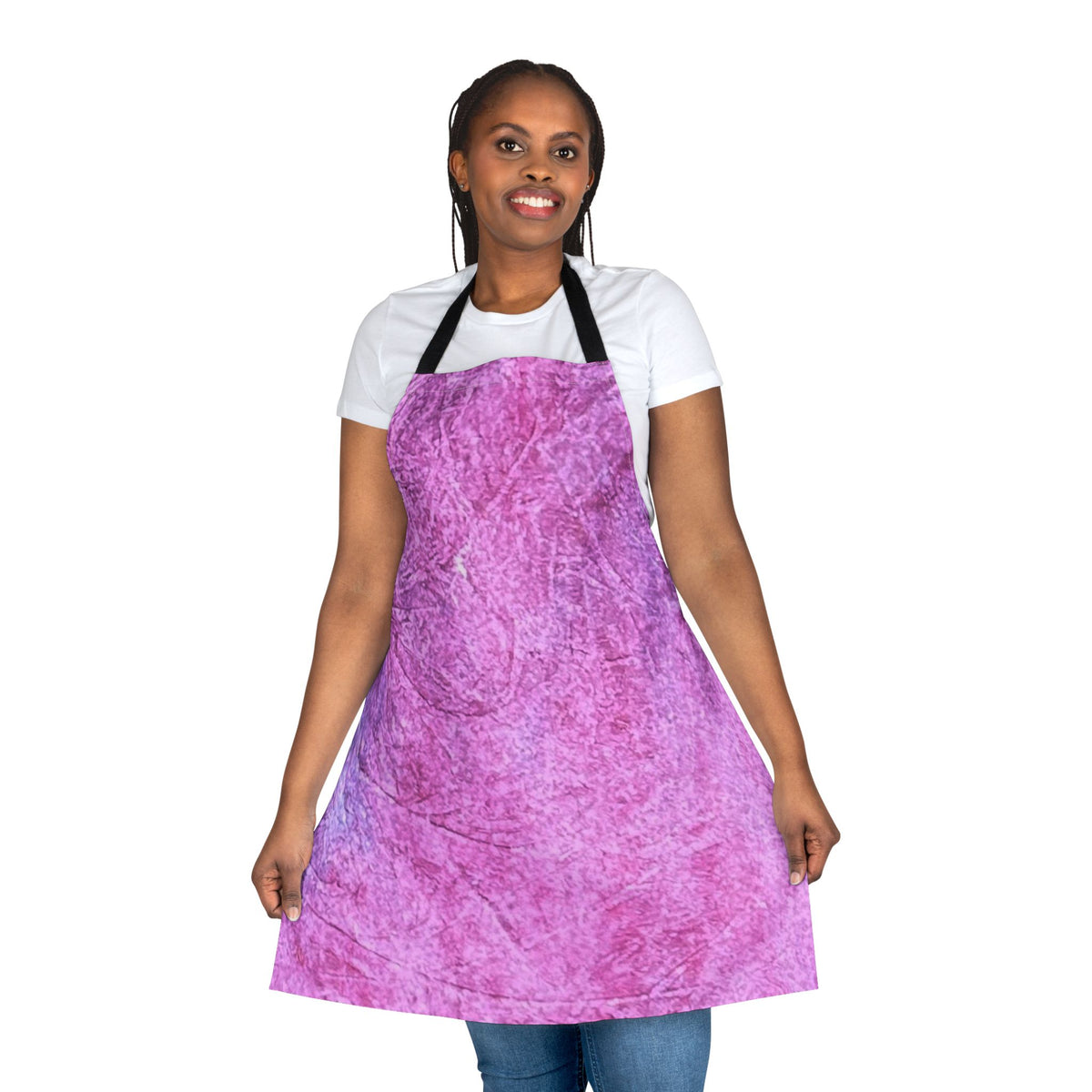 Rose Ripple  Apron – Artistic Kitchen & Craft Apron with 5-Color Straps