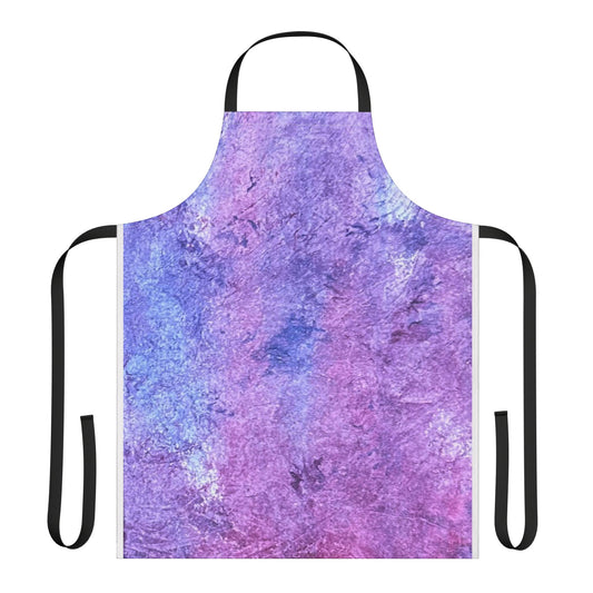 Purple Ripple Apron — Vibrant Tie-Dye Kitchen Apron with 5-Color Straps