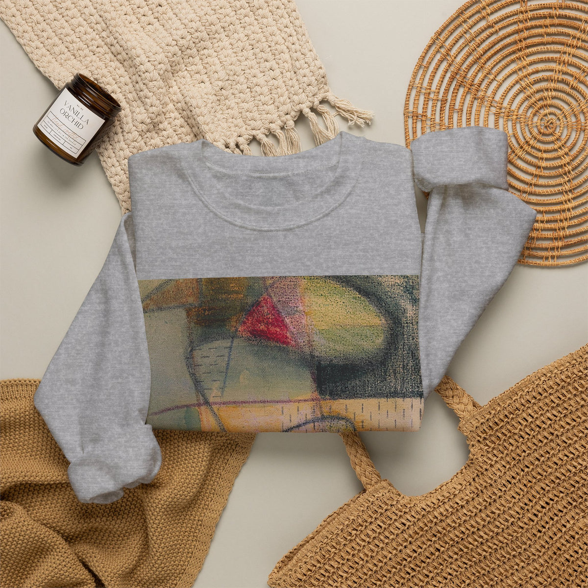 Colour echo Crewneck Sweatshirt — Colorful Modern Painting Design
