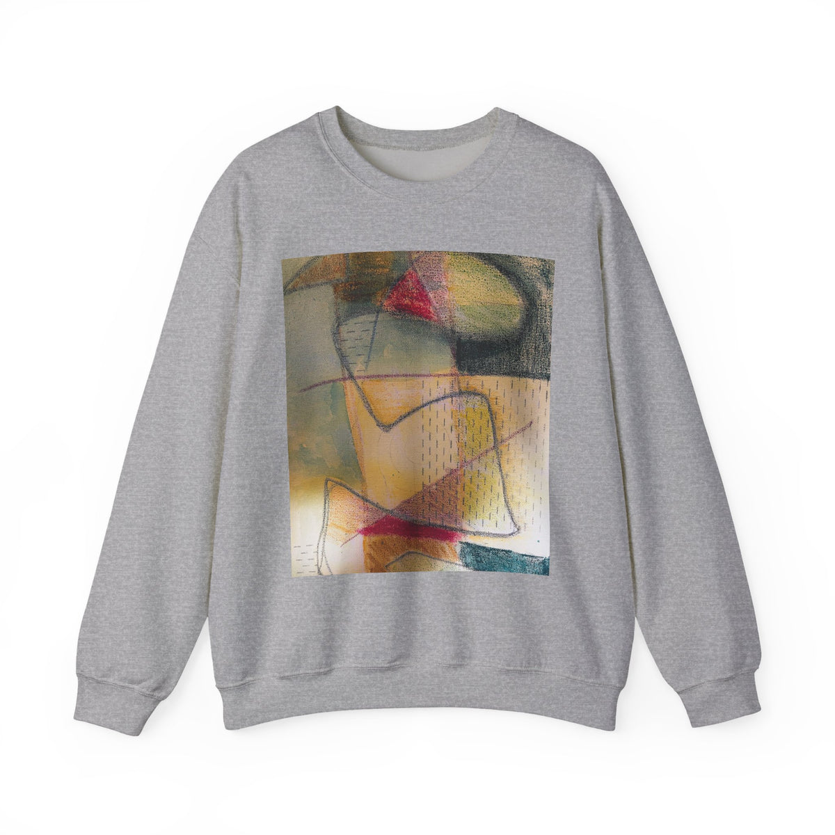 Colour echo Crewneck Sweatshirt — Colorful Modern Painting Design