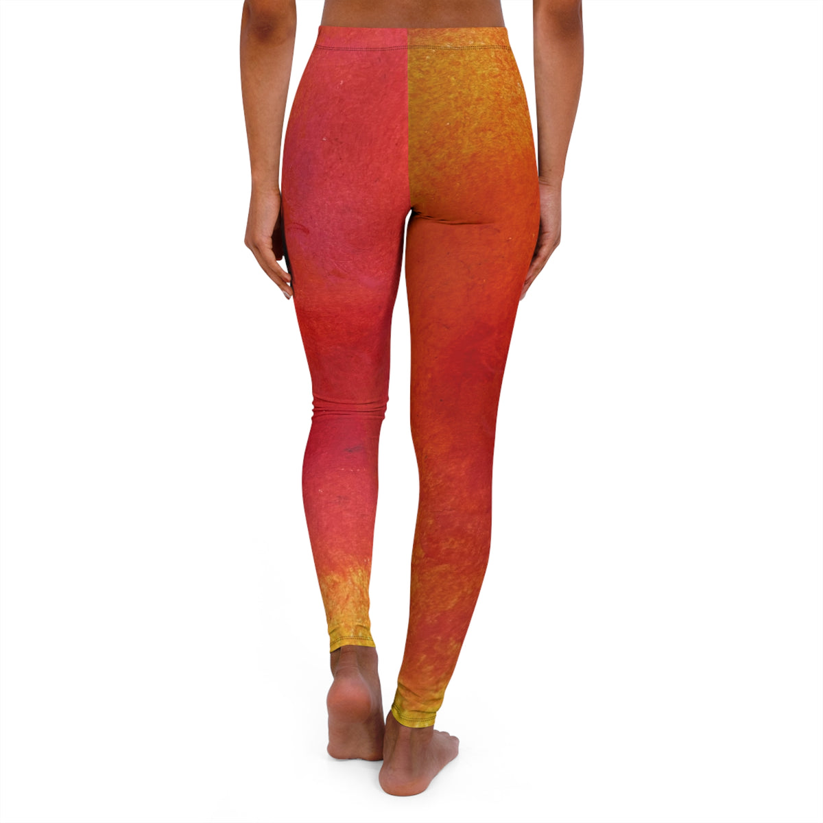 Orange Fire Women's Casual Spandex Leggings