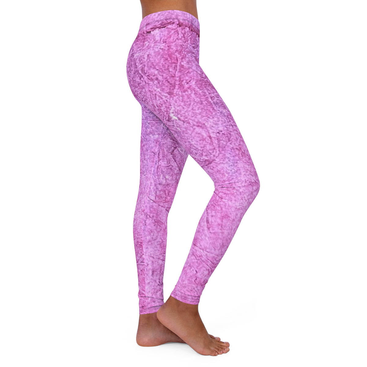 Rose Ripple Art Leggings, Artist Designed Women's Leggings, Abstract Pink Print, Wearable Art