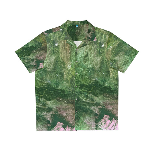 Jungle Green Hawaiian Shirt - All-Over Print Palm Leaf Resort Shirt