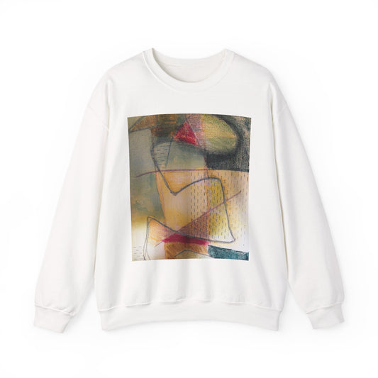 Colour echo Crewneck Sweatshirt — Colorful Modern Painting Design